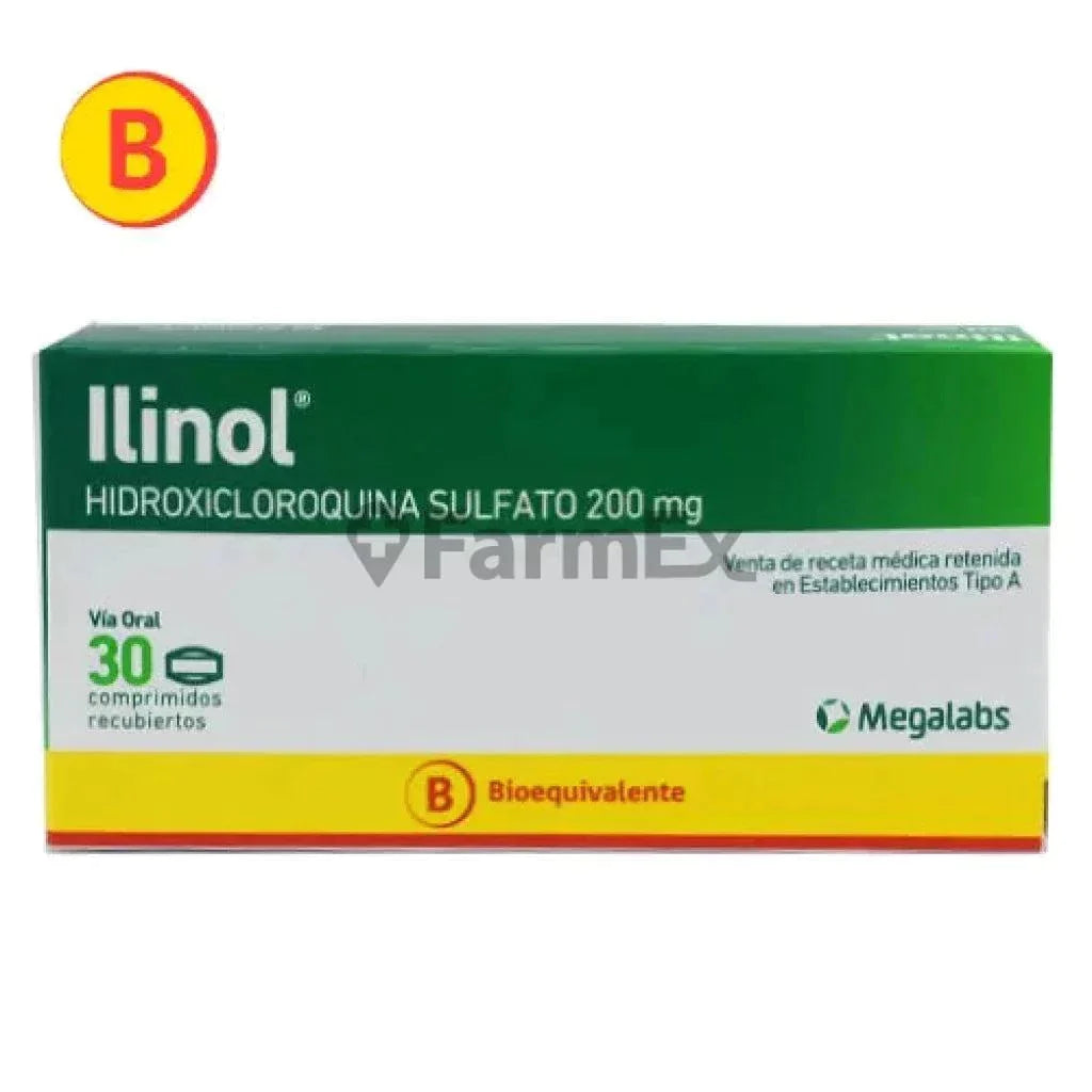 Ilinol 200 mg x 30 comprimidos Farmex-Fonasa-Persistente
